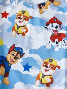 SHEIN | PAW Patrol Young Boys Minimalist Print Round Neck Short Sleeve T-Shirt And Shorts Set - Multicolor - View 7