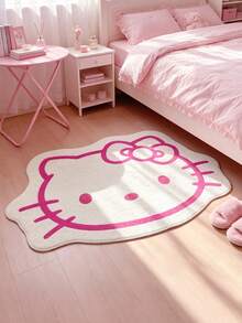 HELLO KITTY AND FRIENDS | SHEIN 1件裝 LOGO 裝飾地毯－長毛絨 - 彩色 - 查看 6