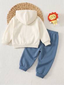 Infant Hooded Casual Comfortable Outfit - Multicolor - View 2