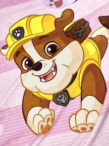 SHEIN | PAW Patrol 1件可愛印花加厚毯，柔軟保暖，不易掉毛，多種尺寸，適用於沙發、床鋪、午休使用 - 條紋粉 - 查看 4