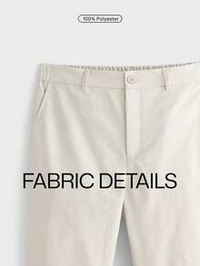 Merionis Men's Solid Color Casual Versatile Daily Wear Long Pants - Beige - View 10