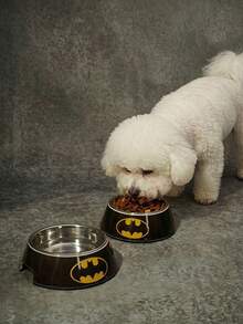 Batman X PETSIN 1個 X PETSIN 現代雙層寵物食盆，黑黃酷炫設計，不鏽鋼與光滑美耐皿材質，防滑易清洗。適合居家日常餵食，生日送禮首選 - 黑色 - 查看 3