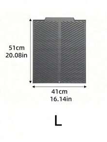 1 件硅胶碗碟干燥垫、厨房用具排水垫硅胶排水垫，适用于厨具和餐具，15/17/20 英寸（三种尺寸可选）、柔性橡胶碗碟排水垫、耐热硅胶三脚架、厨房装饰台面垫、水槽垫、多功能隔热垫、杯架、滤水垫圣诞节节日礼物 - 灰色 - 查看 9