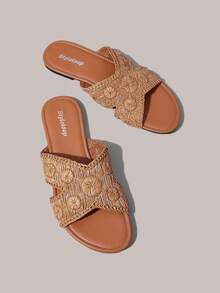 Styleloop Señoras, Uñas de Sauce, Hebillas, Zapatos Planos. - Camel - Ver 2