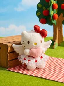 HELLO KITTY AND FRIENDS | POKOJA LAND 1個愛神粉紅心形絨毛玩具，可愛聚酯纖維填充動物迷你吉祥物，適合女孩、朋友、兒童，生日、感恩節、復活節、派對禮物及沙發床裝飾 - 彩色 - 查看 1