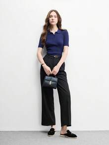 CUCCOO BIZCHIC 時尚女款黑色麂皮舒適通勤穆勒鞋 平底女鞋 適合戶外度假、購物、上班、日常通勤 百搭女款平底鞋 - 黑色 - 查看 6