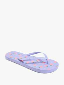 Grefit Women Shoes Summer Open-Toe Flat Bottom 2cm Flip-Flops, Bright Colors And Fresh And Comfortable Flip-Flops, Suitable For Street/Summer, Music Festivals/Themed Parties - Light purple - View 8