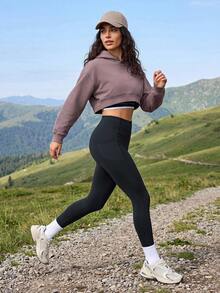 Exploreva Exploreva Women's Outdoor Cycling Sports Tight Leggings - Black - View 5