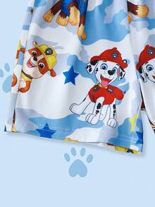 SHEIN | PAW Patrol Young Boys Minimalist Print Round Neck Short Sleeve T-Shirt And Shorts Set - Multicolor - View 8