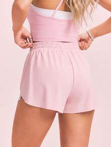SHEIN Sovereign Charm Women's Minimalist Versatile Drawstring Waist Sports Shorts For Fitness - Multicolor - View 7
