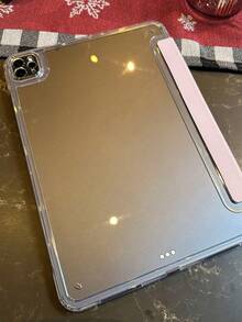 A Beautiful Pure Pink Acrylic Transparent Crystal Back Panel Drop-Proof Protective Case That Supports Sleep/Wake Mode And Is Compatible With IPad. - Pink - View 2