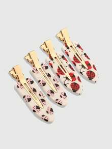 4Pcs/Milky White Ladybug