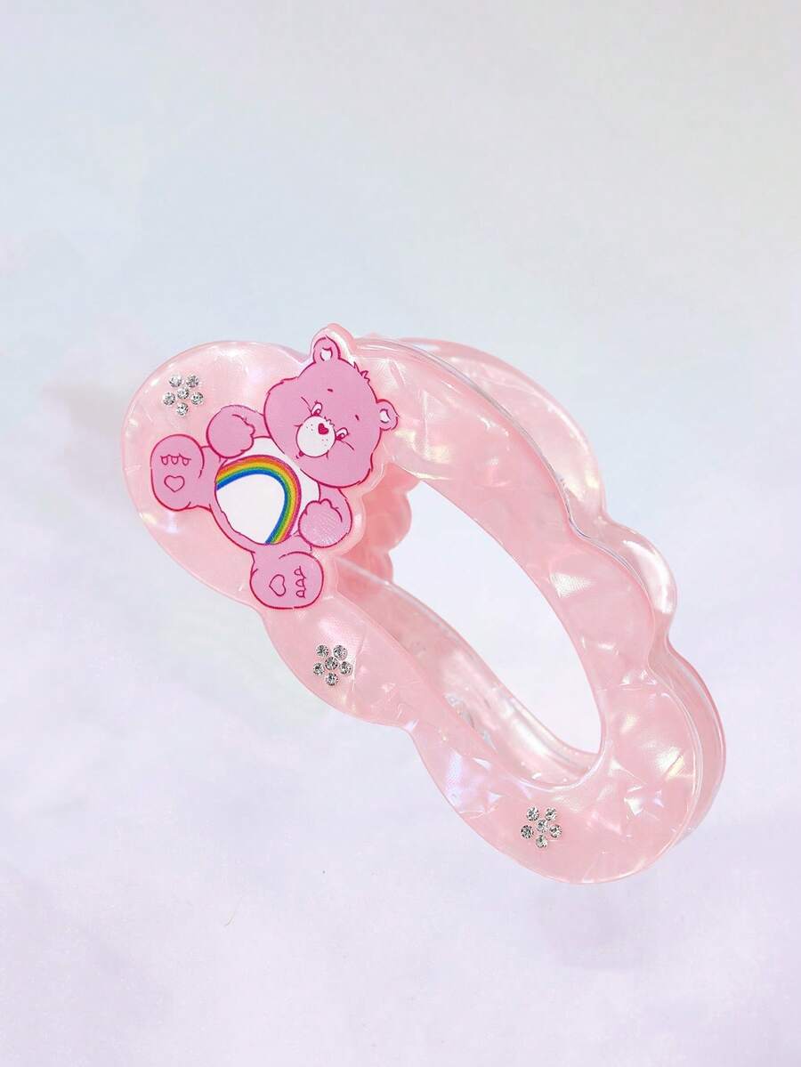 SHEIN X Care Bears 可愛雙面3D熊造型髮夾,適合女性 - 彩色 - 查看 1