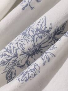 Dazy Plus Lace Patchwork Hem Sleeveless Spaghetti Strap Long Floral Print Dress Loungewear Nightgown Fall - White - View 8