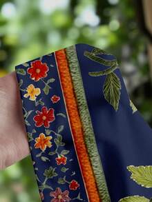 EMERY ROSE 大尺碼女款仿刺繡印花圓領無袖洋裝，舒適度假洋裝 - 彩色 - 查看 3