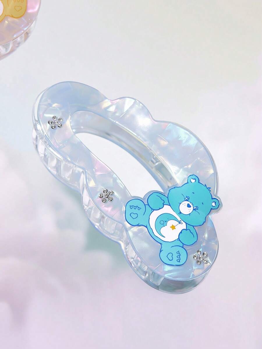 SHEIN X Care Bears 可愛雙面3D熊造型髮夾,適合女性 - 彩色 - 查看 1