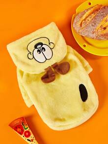 GARFIELD | PETSIN 1 Piece Of Cat And Dog Universal Clothing, Cute Yellow Cartoon Plush Cosplay, Suitable For Small Dogs, Warm Hooded Sweatshirt, Comfortable Style - Yellow - View 5
