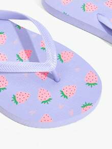 Grefit Women Shoes Summer Open-Toe Flat Bottom 2cm Flip-Flops, Bright Colors And Fresh And Comfortable Flip-Flops, Suitable For Street/Summer, Music Festivals/Themed Parties - Light purple - View 10