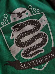 HARRY POTTER X PETSIN 1件黑色與綠色拼接寵物T恤，帶蛇形徽章盾牌印花，柔軟透氣面料，防毛髮、減少掉毛，讓您的毛茸茸朋友保持涼爽時尚，適合室內外日常玩樂 - 彩色 - 查看 6