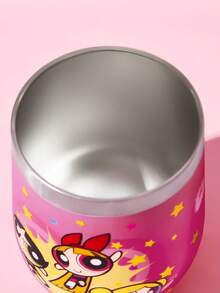 THE POWERPUFF GIRLS X SHEIN 360ml/12oz 不鏽鋼防漏蓋隨行杯，適用熱飲/冷飲，適配大多數杯架，送禮首選 - 粉色 - 查看 5