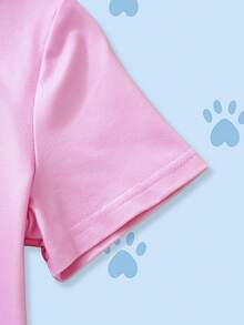 SHEIN | PAW Patrol 两件套休闲男童睡衣，圆领短袖上衣和短裤，舒适套装 - 彩色 - 查看 5