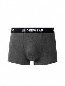 Provexi Provexi 11pcs/Set Men's Solid Color Boxer Briefs With Lettered Waistband - Multicolor - View 6