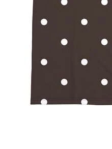EMERY ROSE Summer Vibe Chocolate Polka Dot Sleeveless Square Neck Plus Size Dress - Multicolor - View 3