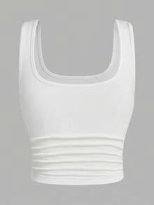 SHEIN EZwear 4 件套加大码彩色休闲短款背心，夏季，母亲节 - 彩色 - 查看 4