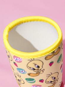 LOONEY TUNES X SHEIN 1Pc Cute Printed Fabric Cup Holder, Neoprene Cup Sleeve Thermal Insulation Material, Reusable, S/M/L Three Sizes, Suitable For Different OZ Coffee Cups - Pink - View 6