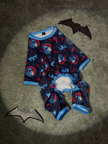 Batman X PETSIN 1 buah Jumpsuit Hewan Peliharaan Motif Huruf Kelelawar Merah, Desain Warna Kontras, Lembut & Bernapas, Sempurna untuk Musim Semi & Gugur, Anti Kutu, Tidak Mudah Rontok, Lembut di Kulit, Menjaga Hewan Peliharaan Anda Tetap Nyaman dan Menggemaskan Sepanjang Musim - MultiWarna - View 3