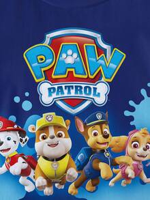 SHEIN | PAW Patrol 小男孩卡通印花圓領短袖休閒T恤 - 白色 - 查看 5