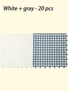 10 Pieces Per Set, Multi-Color Hollow Plastic Waterproof Pool Mats, Interlocking Floor Tiles With Drainage Holes, Anti-Slip Shower Mats, Bathroom Accessories, Colorful Grid Mats Suitable For Terraces, Balconies, Dog Kennels And Poultry Farms - multicolor - View 22