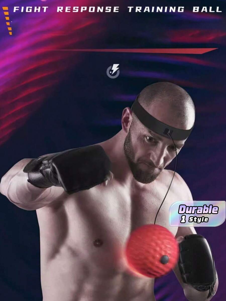 Head-Mounted Boxing Reflex Ball With Adjustable Elastic Rope, Special Training Gear For Boxing & Sanda, Improve Agility & Explosive Power - A - View 1