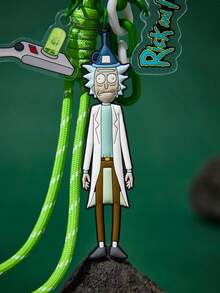 Rick and Morty X Joivida 1 Pc Keychain Accessory With A Quirky Design, Lightweight And Easy To Carry, Compact And Portable Size, Perfect For Car Keys, Suitable For Both Men And Women, And Definitely A Conversation Starter. - Multicolor - View 2
