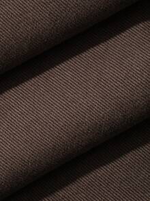 Livesso Celana Jeans Wanita Model Longgar Potongan Lurus Pinggang Rendah Warna Cokelat Tua Bahan Denim Cuci Banyak Saku Gaya Jalanan Potongan Lebar untuk Musim Gugur - Dark Grey - View 4