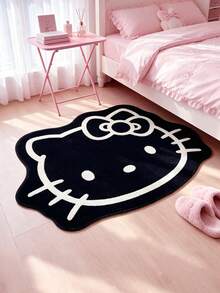 HELLO KITTY AND FRIENDS | SHEIN 1件裝 LOGO 裝飾地毯－長毛絨 - 彩色 - 查看 3