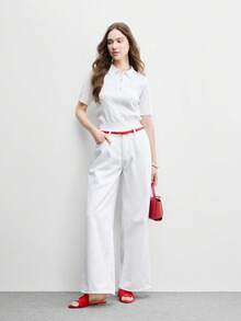CUCCOO BIZCHIC 女款玫瑰紅麂皮質感經典平底拖鞋，舒適百搭，適合夏季通勤與辦公穿著 - 玫瑰紅 - 查看 6