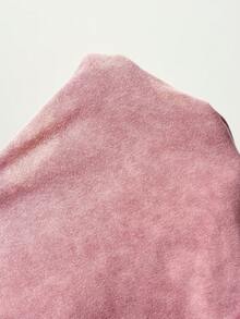 Bohemela Casual Solid Color Knit Women's Sweatshirt - Dusty Pink - View 9