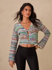 Glamine Women's Hollow-Out Cardigan, Bohemian Vacation Style - Multicolor - View 6