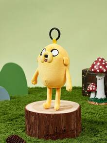 ADVENTURE TIME X POKOJA LAND ,A Co-Branded 3D Plush Keychain, Classic Design, Can Be Hung On Bags, Key Chains, Schoolbags, Etc., Suitable For People Of All Ages Including Teenagers And Adults. - Yellow - View 4
