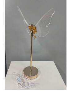 Premium Gold Butterfly USB Lamp | Romantic Butterfly Lamp | Decorative Art Piece | LED Desk Lamp | Ambient Lighting For Desk | Bedside Night Light | USB Powered | 3-Color Adjustable , Suitable For Living Room, Bedroom, Office Or Dining Table - various - View 8