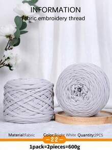 2 Packs, 600 Grams Total: Fabric Strips, Woven Mats, Woven Bags, Handicraft Yarn, And Large Yarn Balls. - Multicolor - View 10