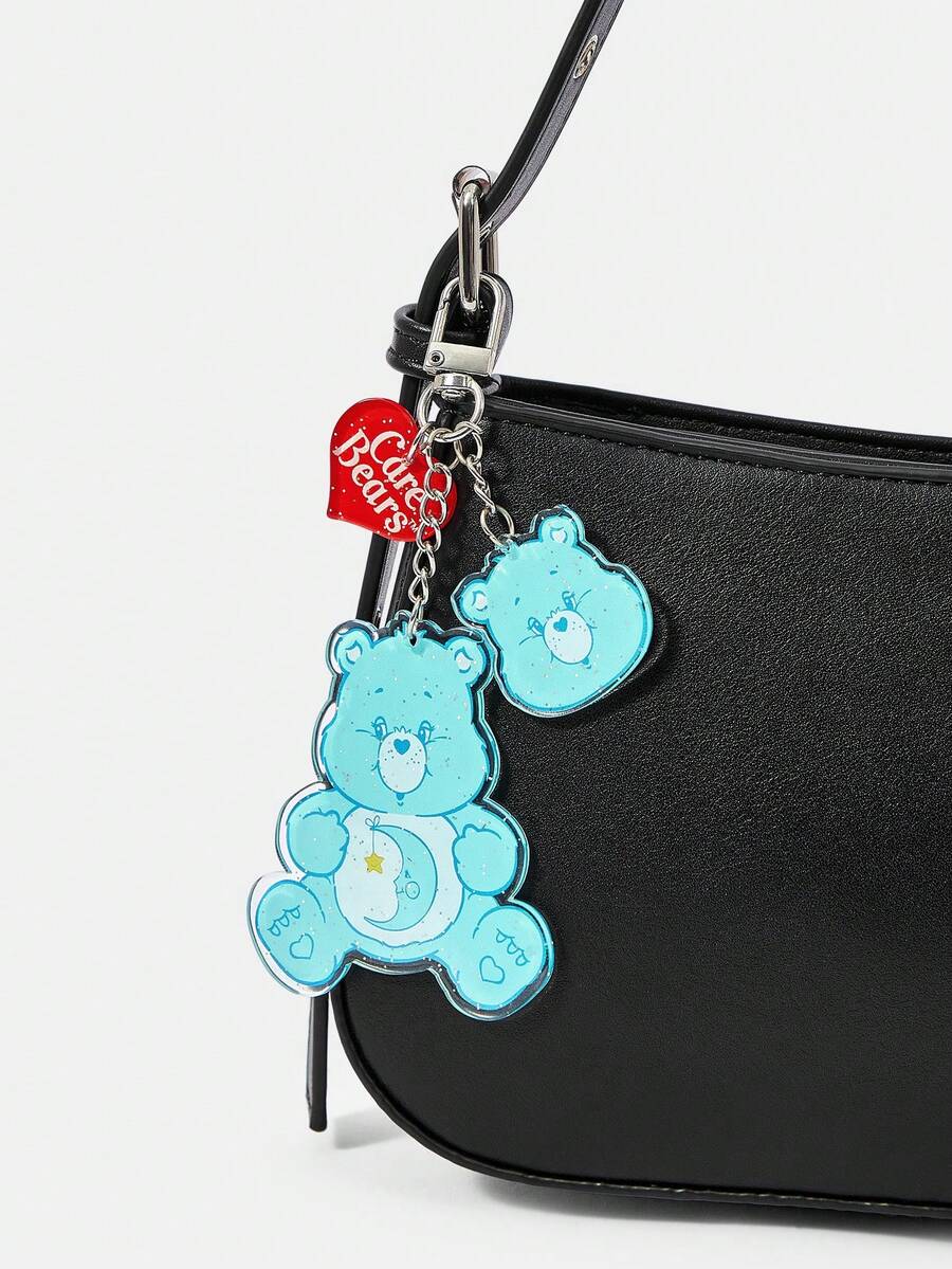 SHEIN X Care Bears Gantungan Kunci Akrilik Kartun, Cocok untuk Tas Sekolah Pelajar dan Tas Komuter untuk Menghias Aksesoris - Biru Langit - View 1