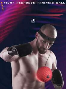 Head-Mounted Boxing Reflex Ball With Adjustable Elastic Rope, Special Training Gear For Boxing & Sanda, Improve Agility & Explosive Power - A - View 9