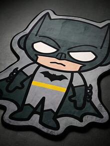 Batman X Joivida 1件授權卡通地毯，柔軟絨毛地板墊，可愛Q版角色設計，舒適多彩家居裝飾，適合臥室、客廳或兒童房，粉絲首選 - 1PC - 查看 5
