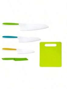 10 Montessori Kitchen Utensils, A Real Cooking Knife Set, Including ABS Knives, Cutting Board, Sandwich Cutter, Peeler, Suitable As A Birthday Gift - Multicolor - View 13