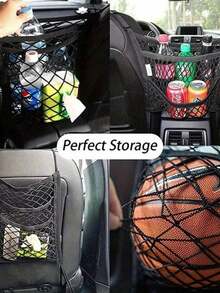 Dog Car Mesh Barrier, Pet Travel Safety Divider, Backseat Car Fence With Storage Bag, Anti-Collision Guard For Pets & Kids - one-size - View 5