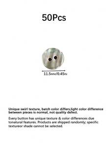 50/100/200 Pieces Gold Lip Abalone Shell Buttons, 2-Hole Natural Shell Buttons, High-End Shirt Sweater Cardigan Buttons, Wholesale In Stock - multicolor - View 13