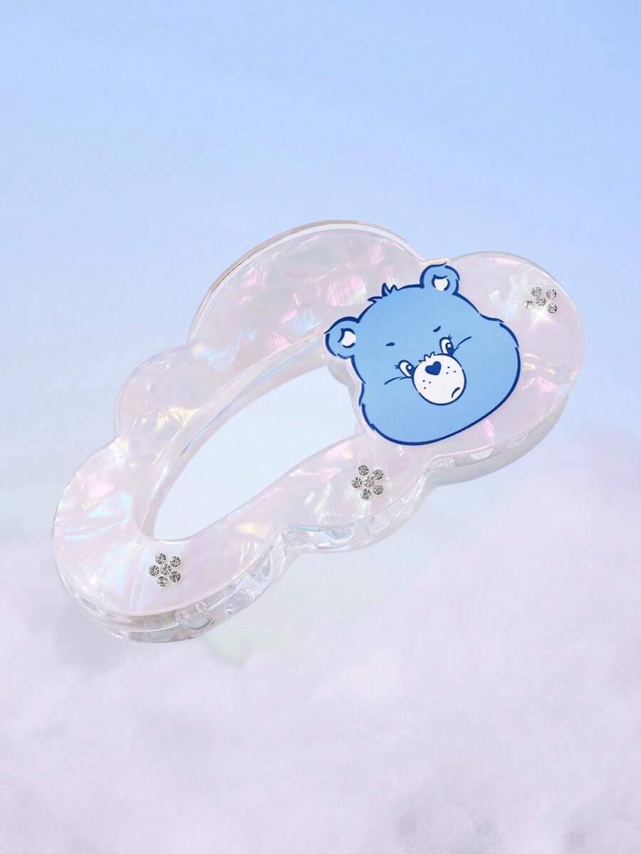 SHEIN X Care Bears 可愛雙面 3D 熊造型髮夾，適合女性 - 彩色 - 查看 1