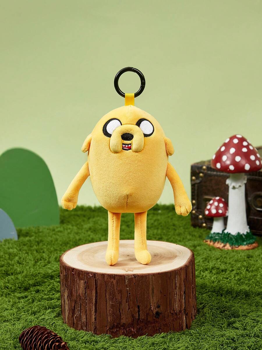 ADVENTURE TIME X POKOJA LAND ,A Co-Branded 3D Plush Keychain, Classic Design, Can Be Hung On Bags, Key Chains, Schoolbags, Etc., Suitable For People Of All Ages Including Teenagers And Adults. - Yellow - View 1
